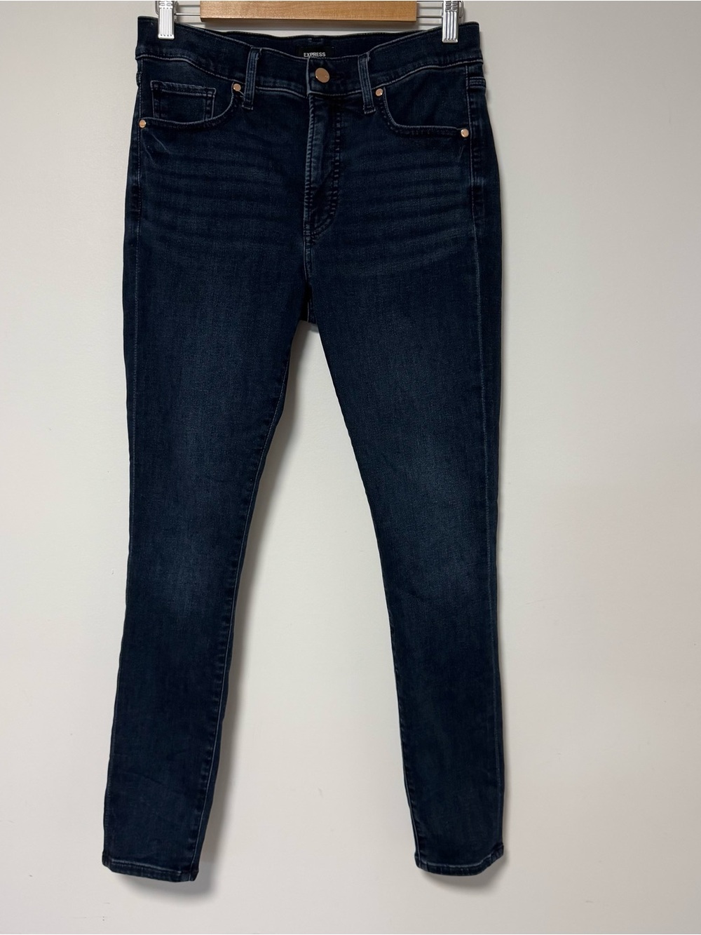 Express Skinny Mid Rise Dark Wash Jeans – Women's 8R